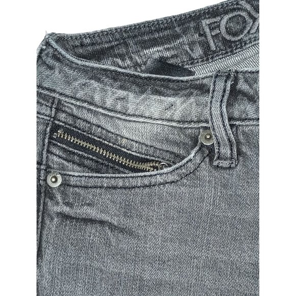 Fox Jeans Junior Size 3 Light Wash Black Denim Skinny Jeans Low Rise - Picture 4 of 14